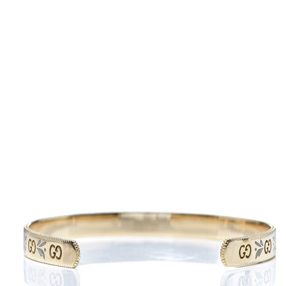 Gucci 18K Yellow Gold Enamel Icon Blooms Cuff Bracelet 2 of 3