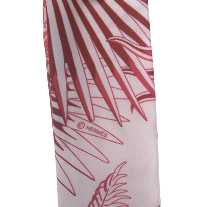 Hermes Silk Mythiques Phoenix Coloriages Twilly Blanc Corail Blue Jean 2 of 4