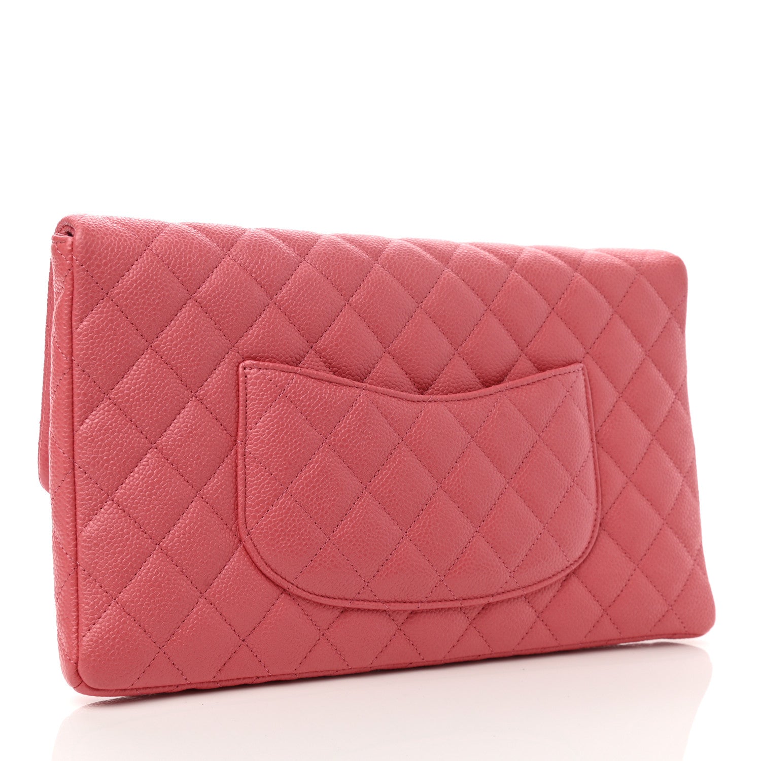 Chanel Caviar Quilted Flap Clutch Pink 3 of 8