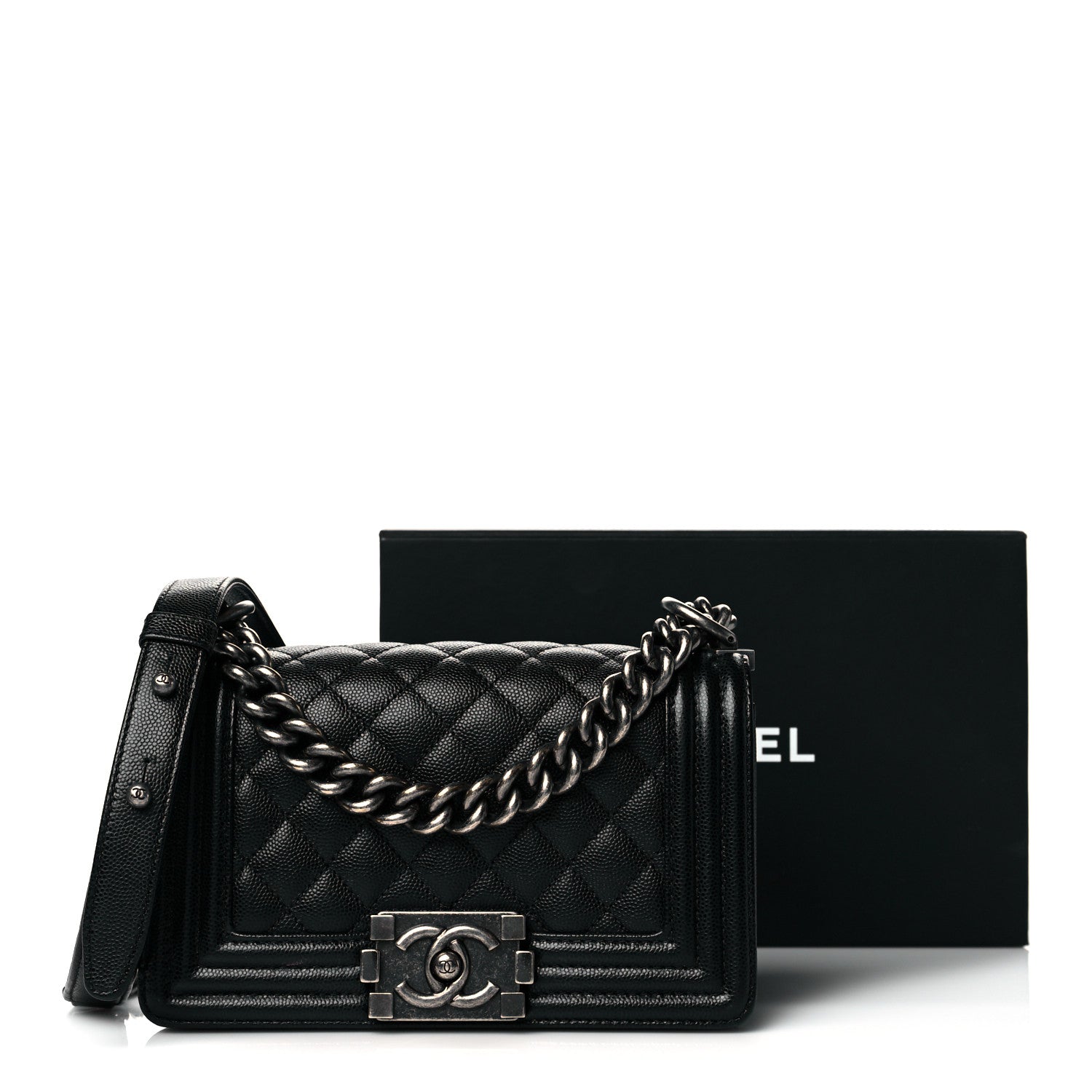 Chanel Caviar Quilted Small Boy Flap Black 10 of 10