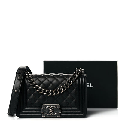 Chanel Caviar Quilted Small Boy Flap Black 10 of 10