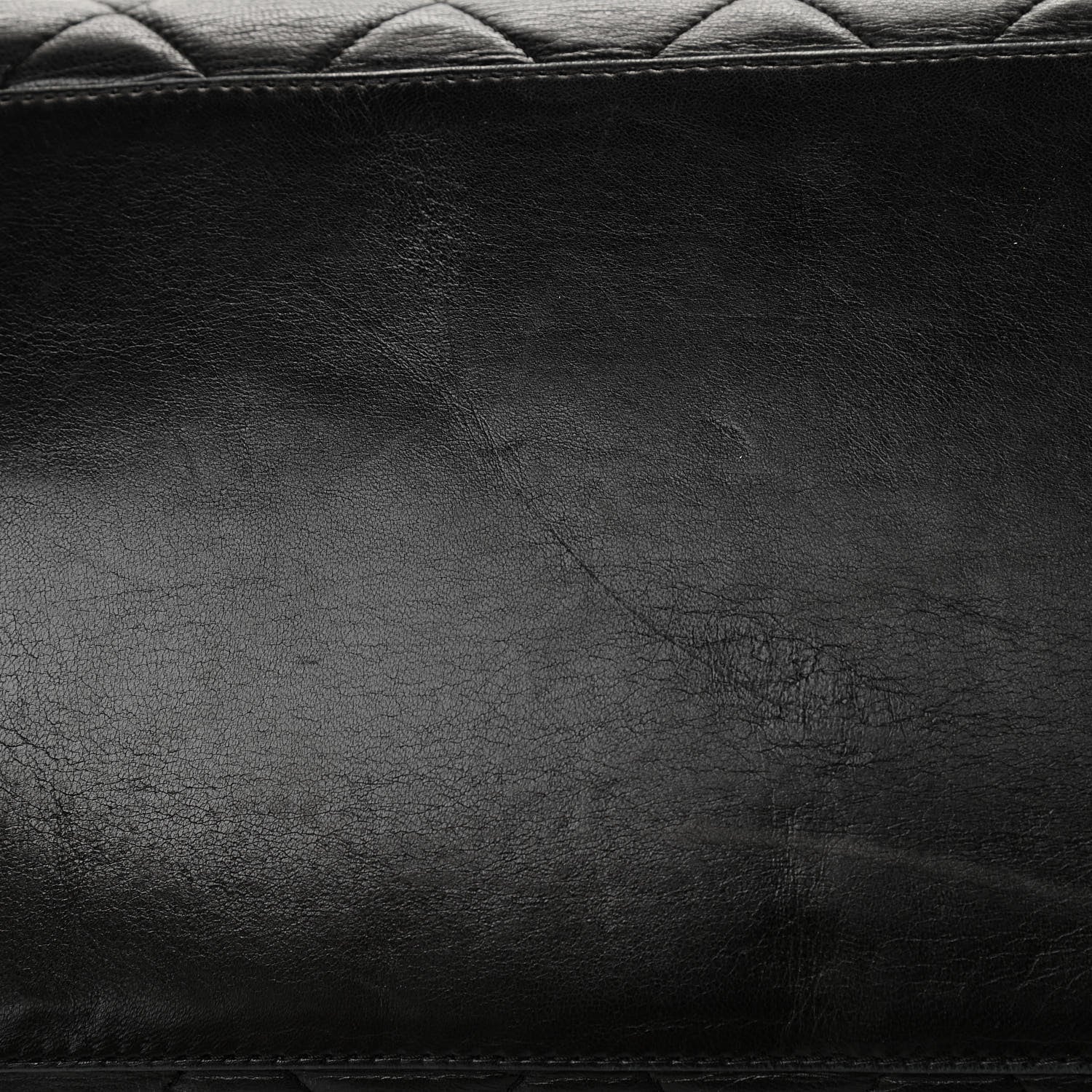 Chanel Lambskin Quilted Tote Black White 16 of 17