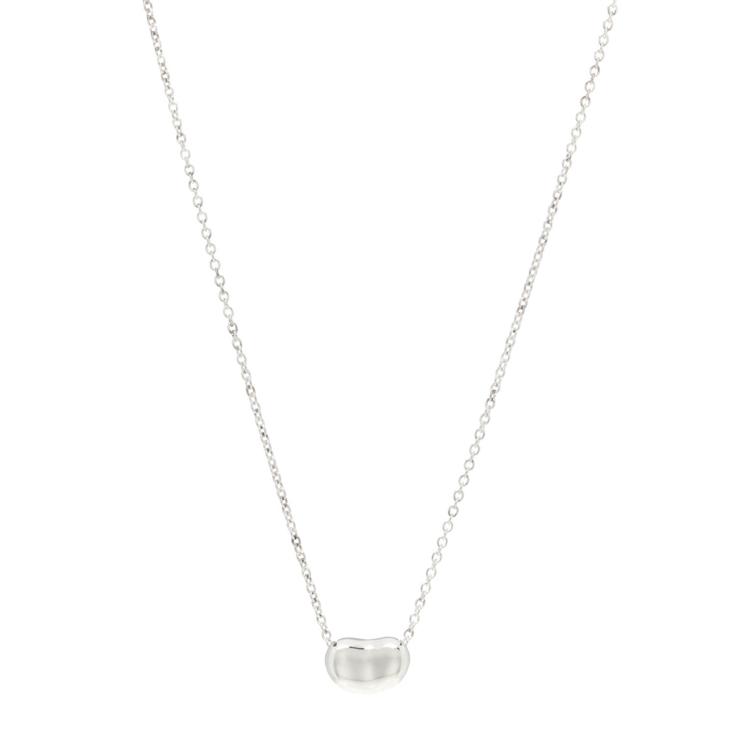 Sterling Silver 9mm Elsa Peretti Bean Pendant Necklace
