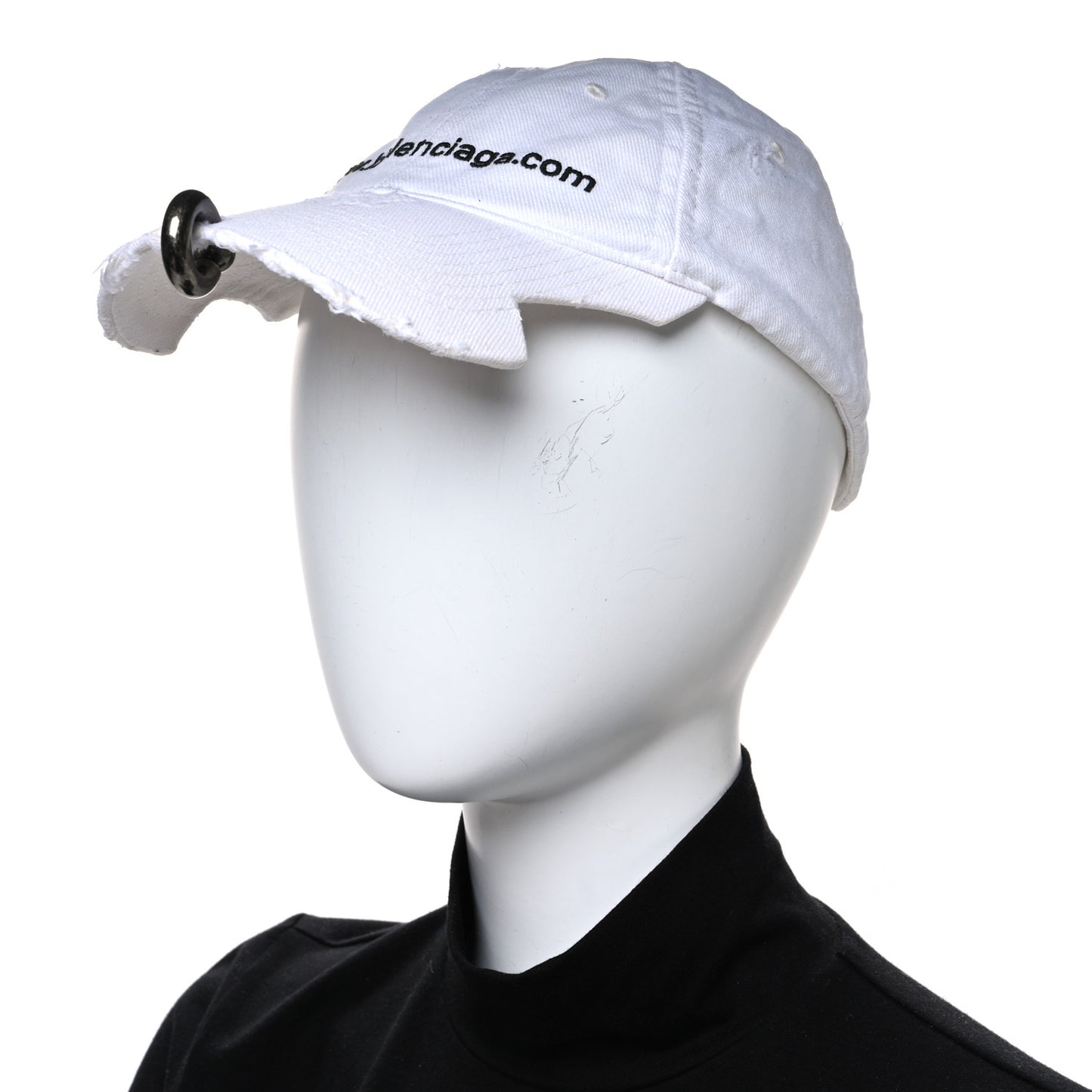 Cotton Drill Logo Baseball Cap S White