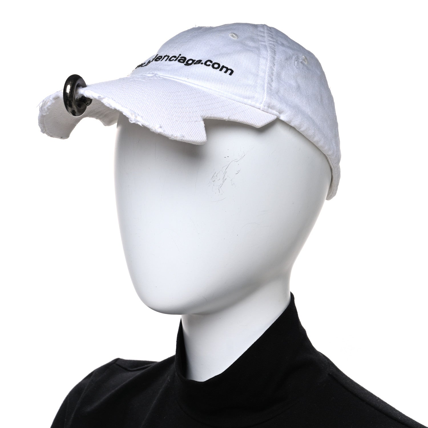 Balenciaga Cotton Drill Logo Baseball Cap S White 2 of 9