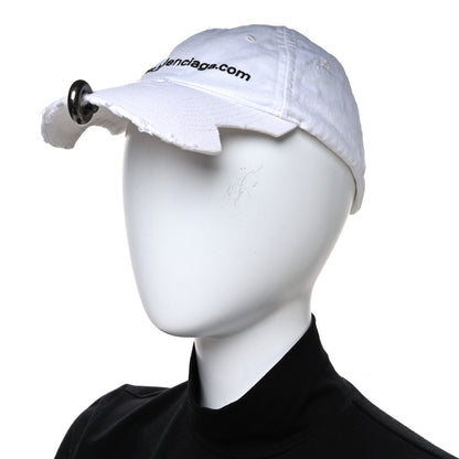 Balenciaga Cotton Drill Logo Baseball Cap S White 2 of 9