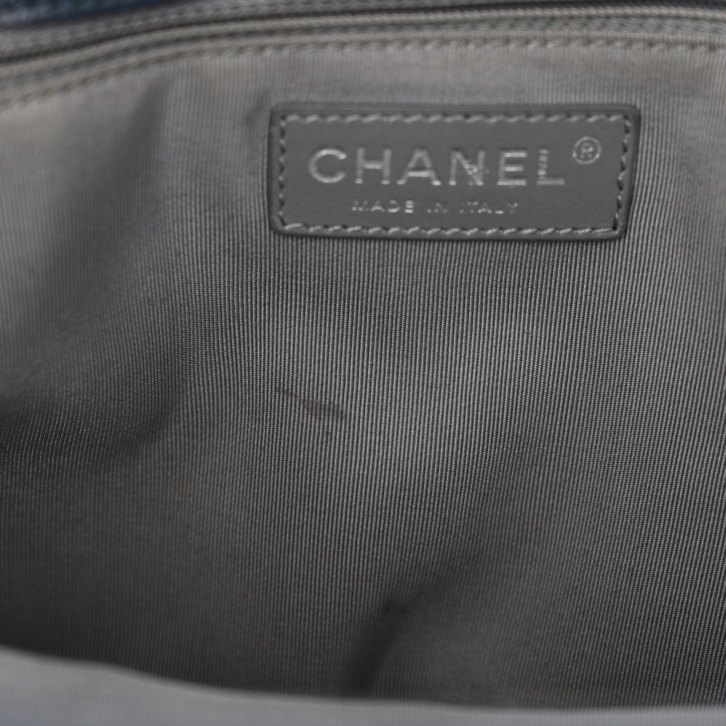 Calfskin Cerf Executive Shopper Tote Blue