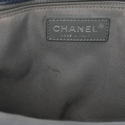 Chanel Calfskin Cerf Executive Shopper Tote Blue 12 of 17