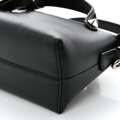 Fendi Vitello Dolce Bi-Color FF 1974 Embossed Mini By The Way Boston Bag Black Maya 10 of 11