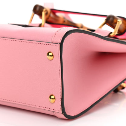 Gucci Wonka Grain Calfskin Mini Diana Tote Bag Wild Rose Fuxia Fluo 10 of 12