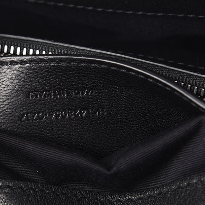 Saint Laurent Sheepskin Matelasse Chevron Monogram Medium College Bag Black 7 of 7
