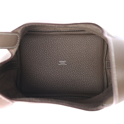 Hermes Taurillon Clemence Picotin Lock 18 PM Etoupe 5 of 9