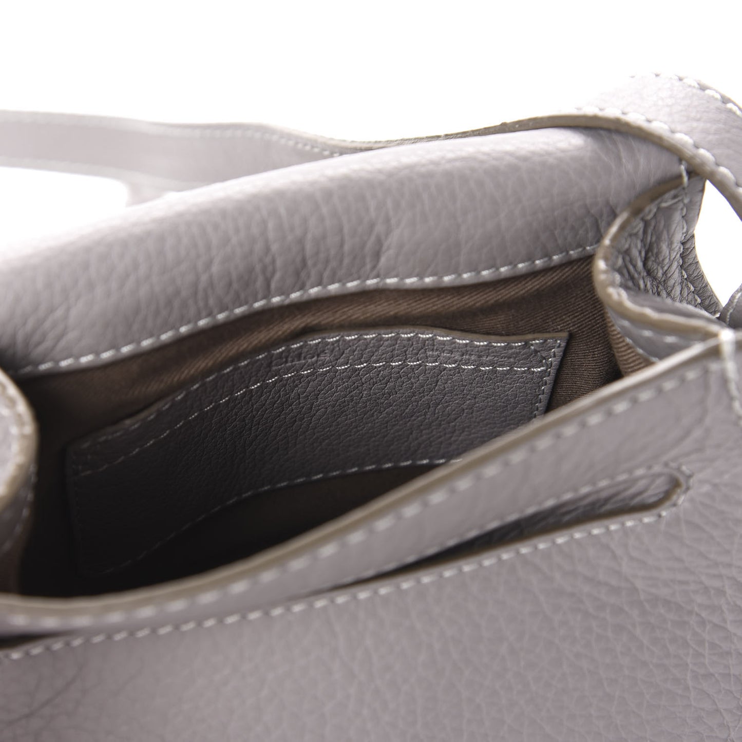 Calfskin Mini Marcie Round Crossbody Bag Cashmere Grey