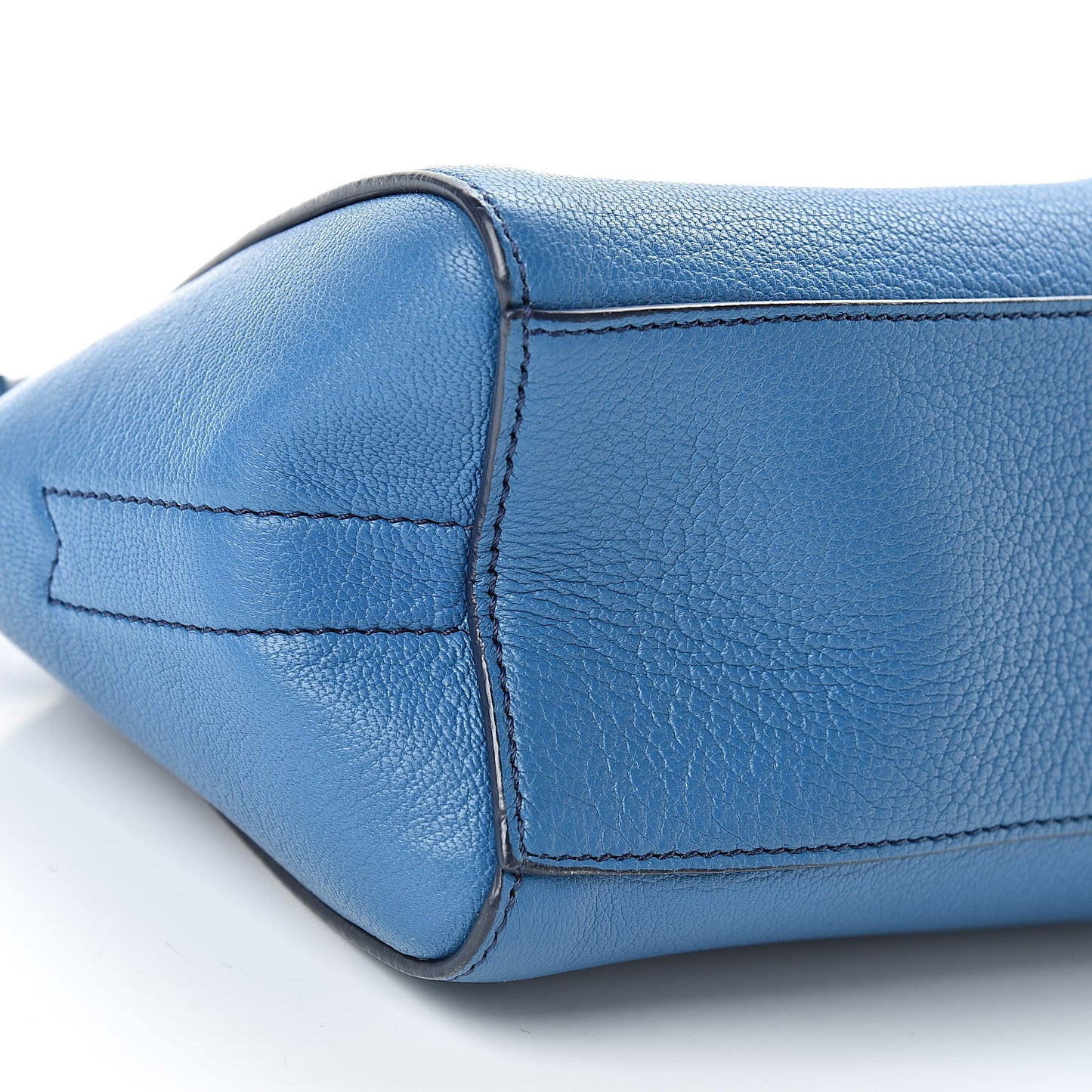 Sugar Goatskin Small Antigona Beauty Wristlet Medium Blue