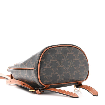 Celine Triomphe Canvas Calfskin Mini Folco Backpack Tan 4 of 11