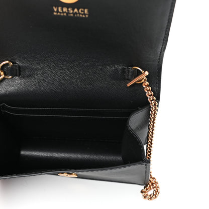 Versace Vitello Mini Virtus Chain Clutch Black 5 of 8