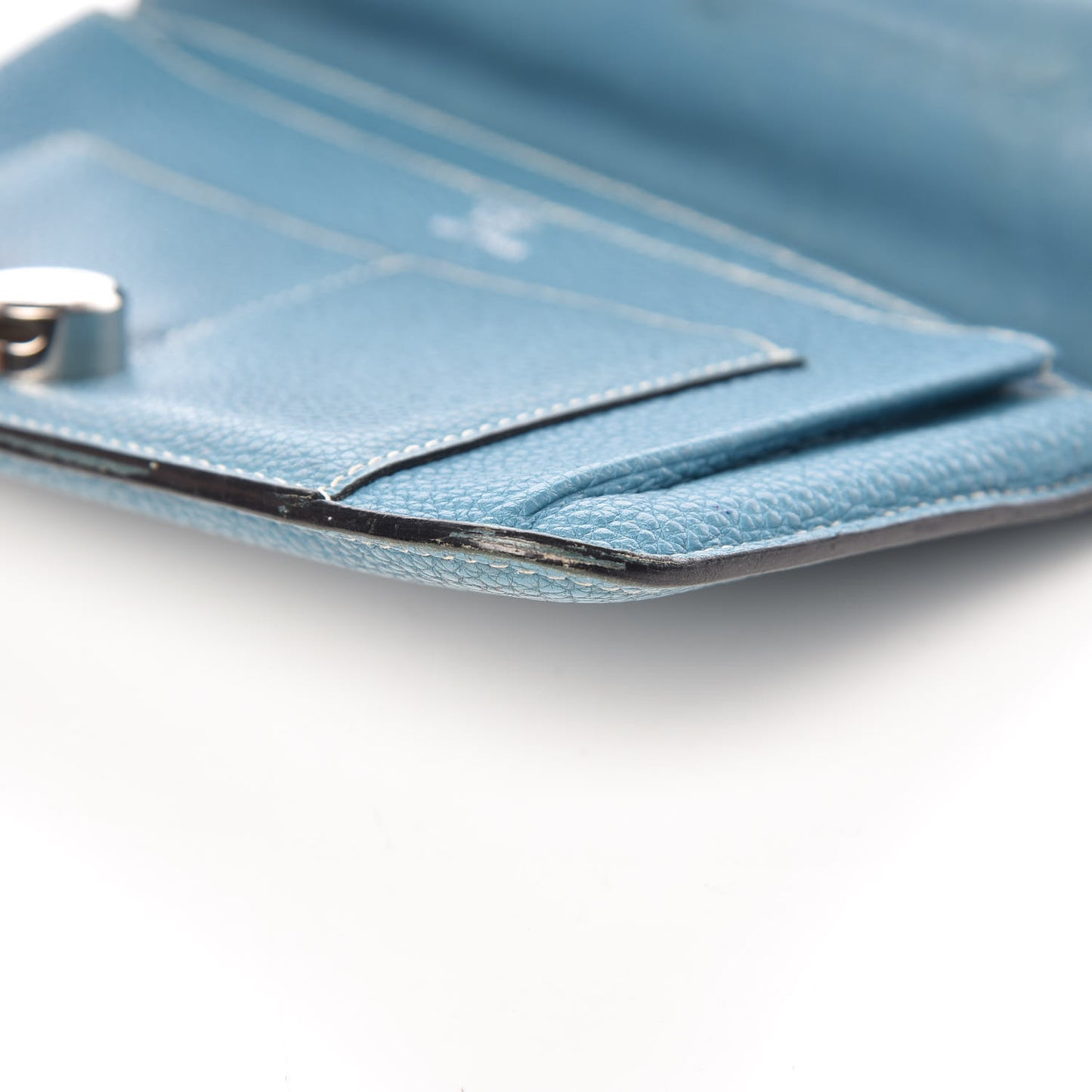 Togo Dogon Duo Wallet Blue Jean