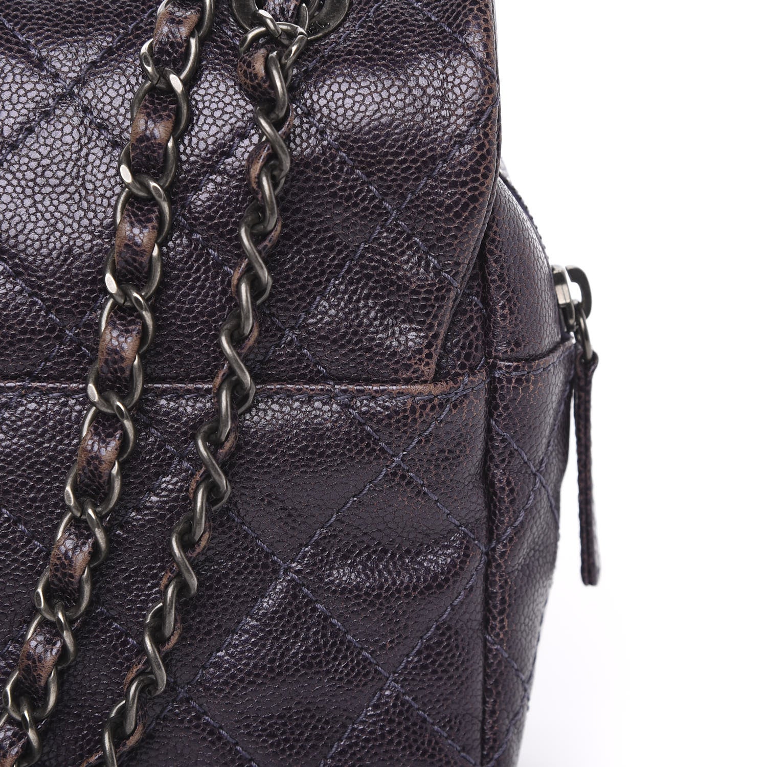Chanel Iridescent Caviar Quilted Large Chic Flap Purple 15 of 15