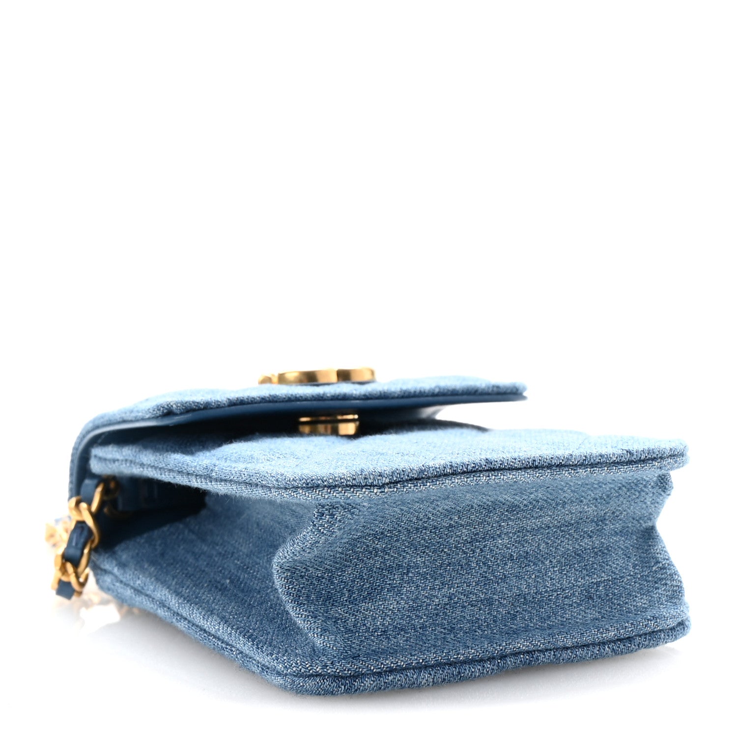 Chanel Denim Quilted Flap Mini Crossbody Blue 4 of 11