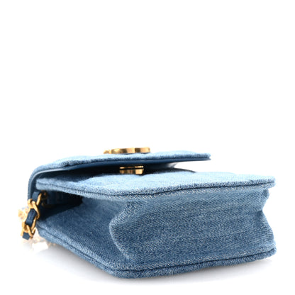 Chanel Denim Quilted Flap Mini Crossbody Blue 4 of 11