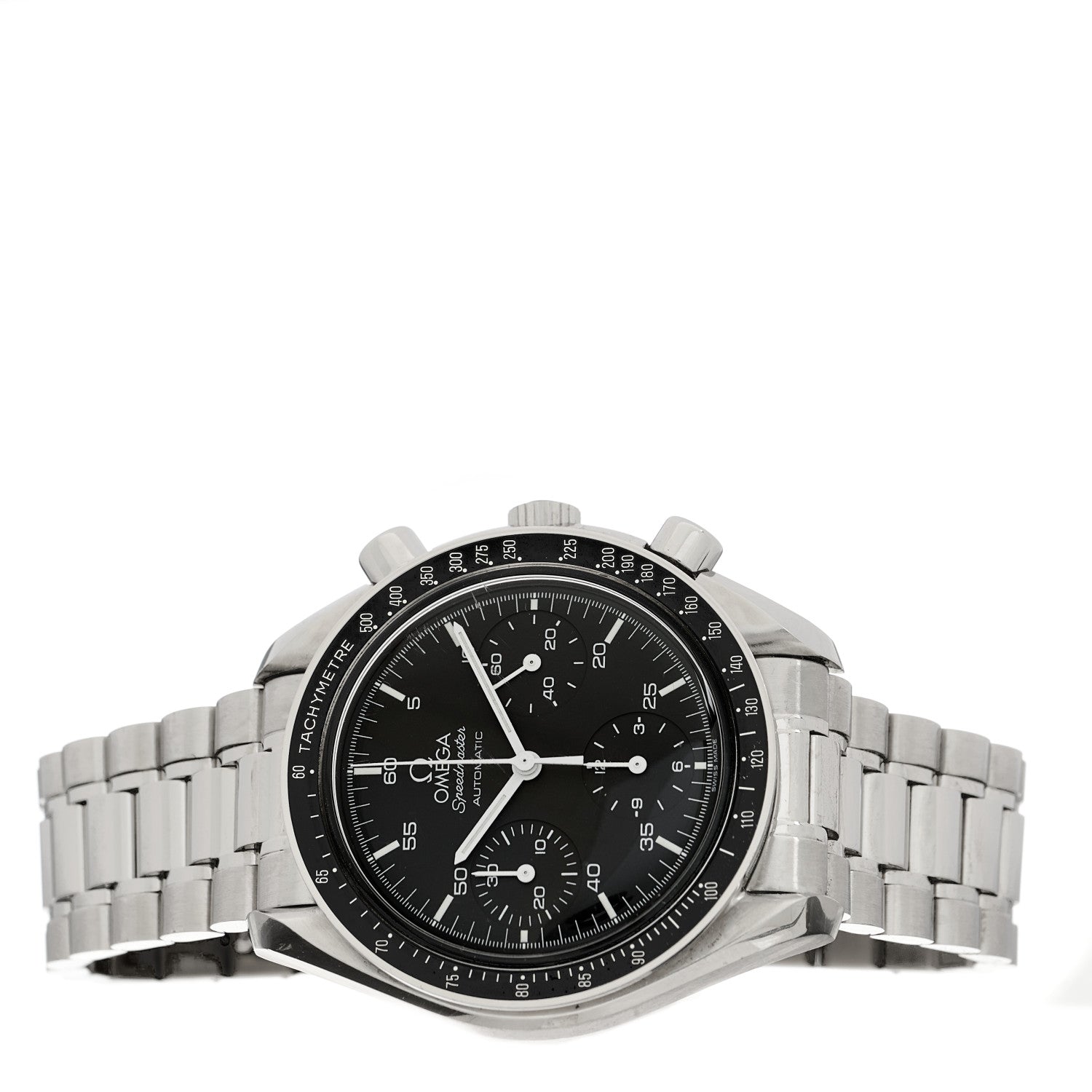 Omega Stainless Steel 39mm Speedmaster Chronograph Automatic Watch Black 17500321 2 of 4