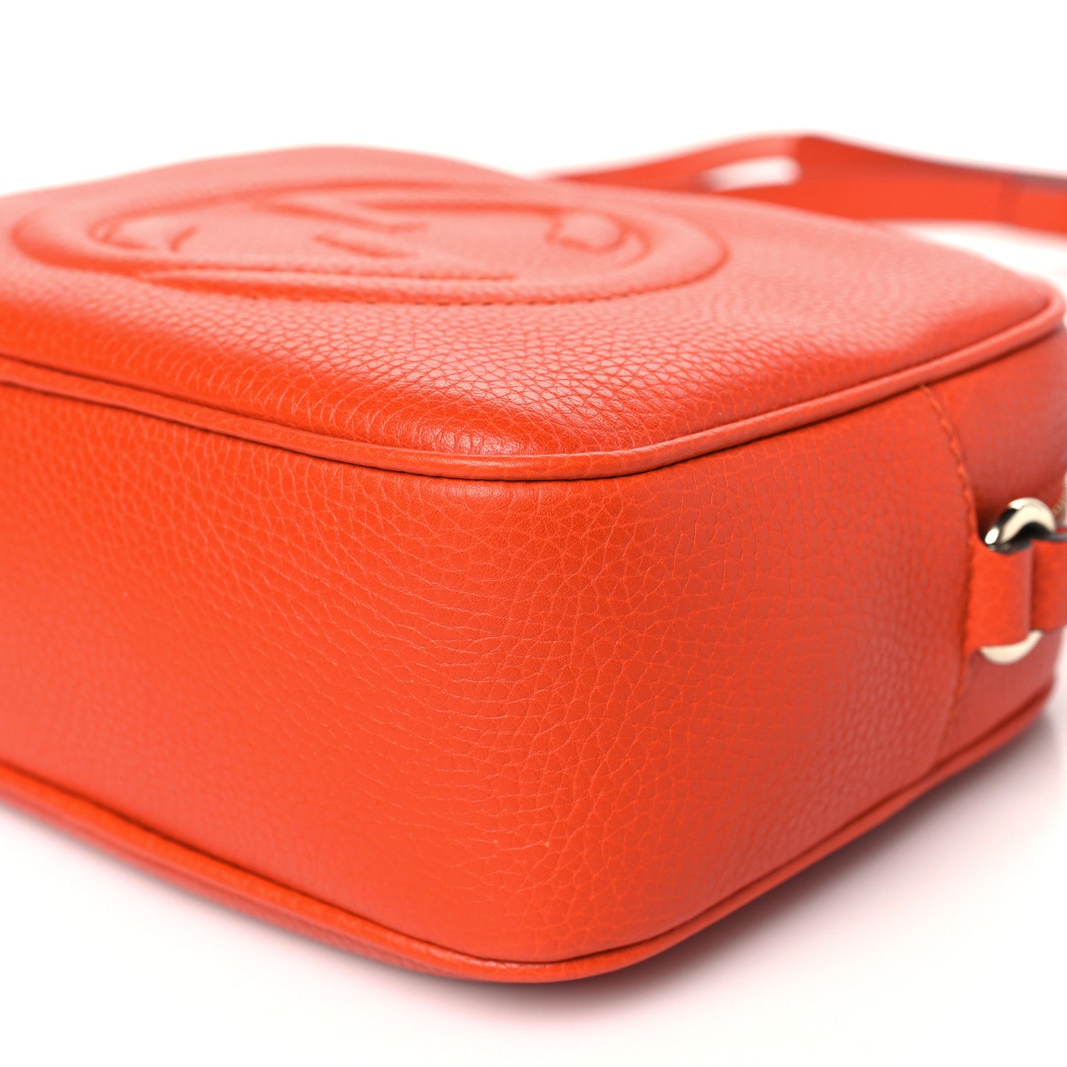 Gucci Pebbled Calfskin Small Soho Disco Bag Sun Orange 10 of 10