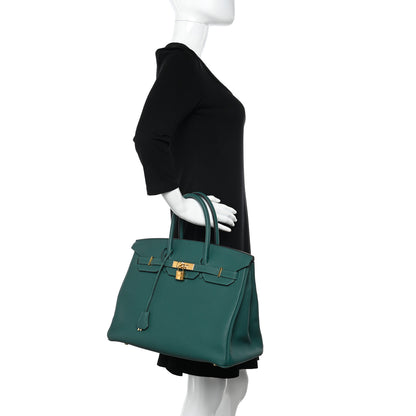 Hermes Togo BIRKIN 35 Malachite 2 of 10