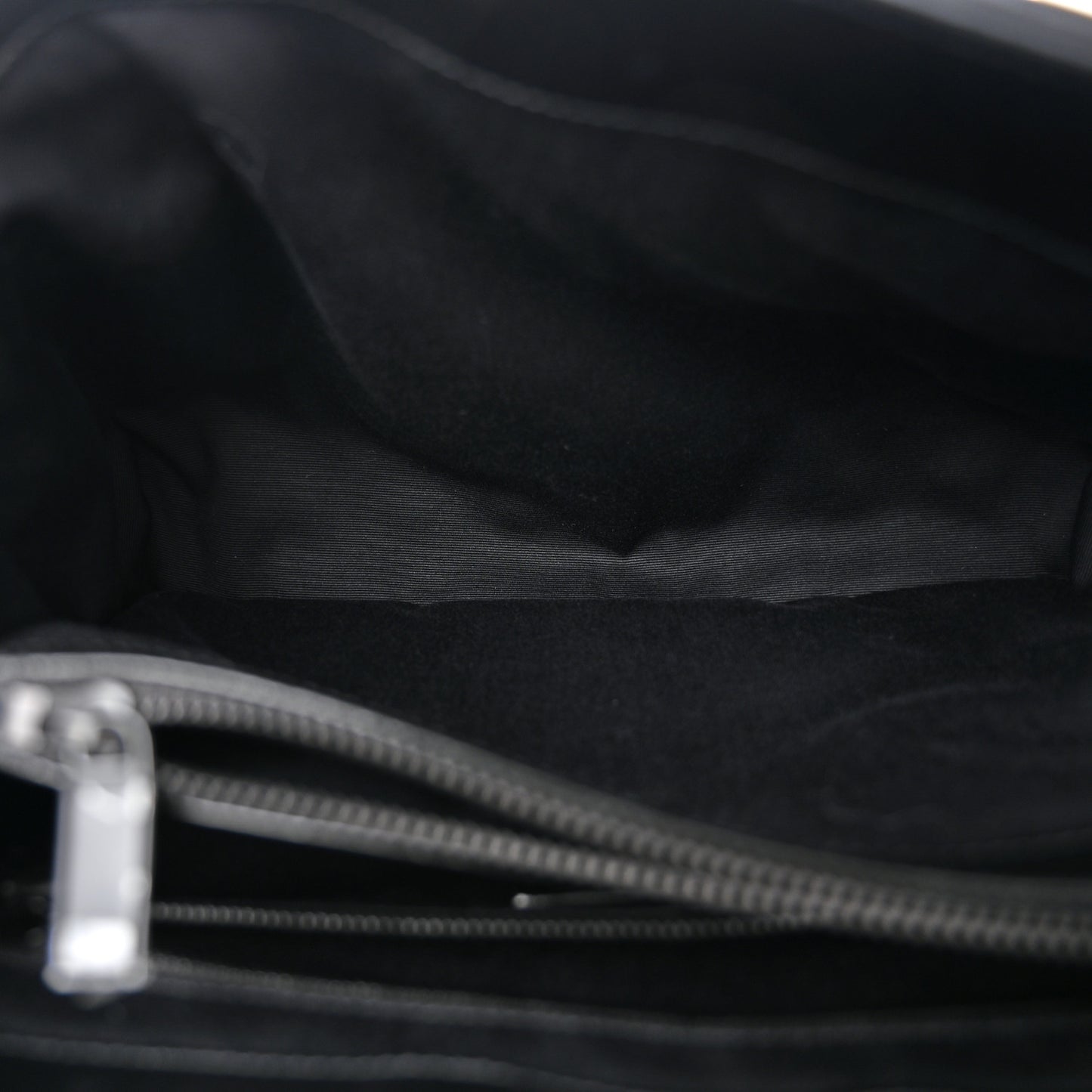 Calfskin Y Quilted Monogram Monochrome Medium Loulou Chain Satchel Black