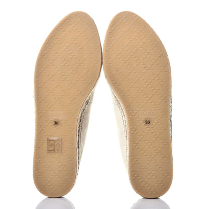 Gucci Nappa Ophelia Espadrilles 36 Mystic White 5 of 9