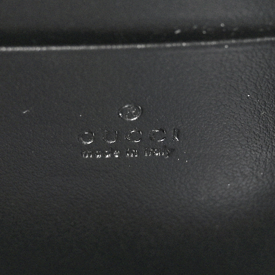 Calfskin Matelasse Aria GG Marmont Chain Wallet Black