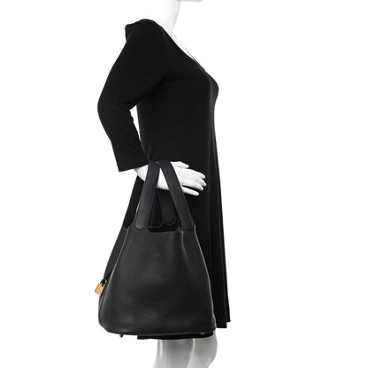 Hermes Taurillon Clemence Picotin Lock 26 GM Black 2 of 14
