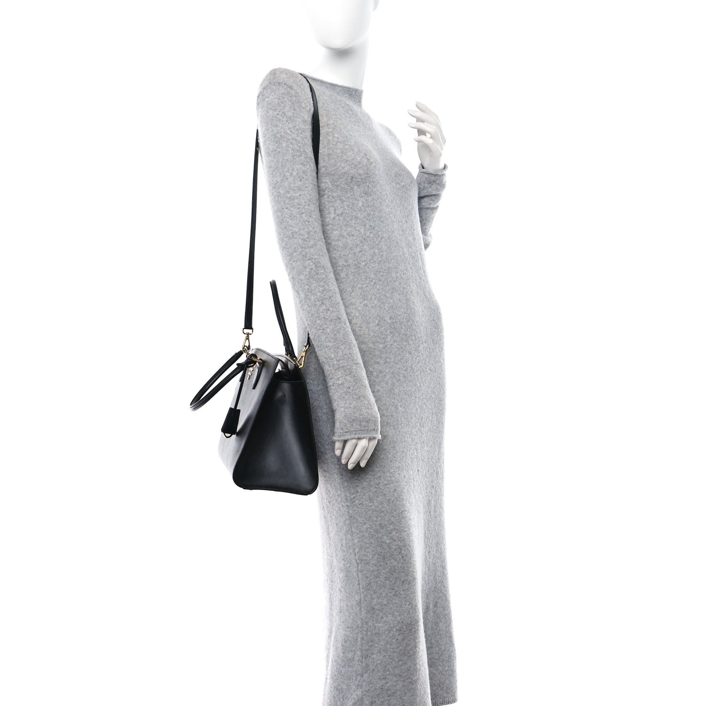 Saffiano Soft Calfskin Tote Black