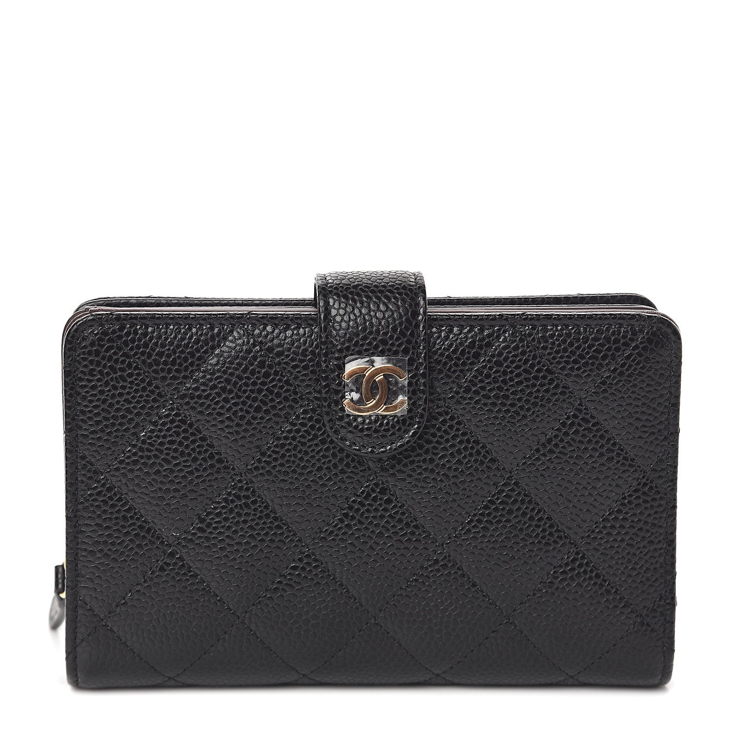 Chanel Caviar Quilted Zipped Pocket Wallet Black 1 of 8