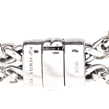 David Yurman Sterling Silver Diamond 18mm Double Wheat Chain Necklace 5 of 6