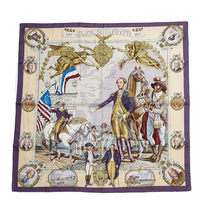 Hermes Silk Marquis De Lafayette Scarf 90 1 of 10
