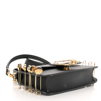 Fendi X VERSACE Vitello Seta Fendace Brooch Baguette Black 4 of 11