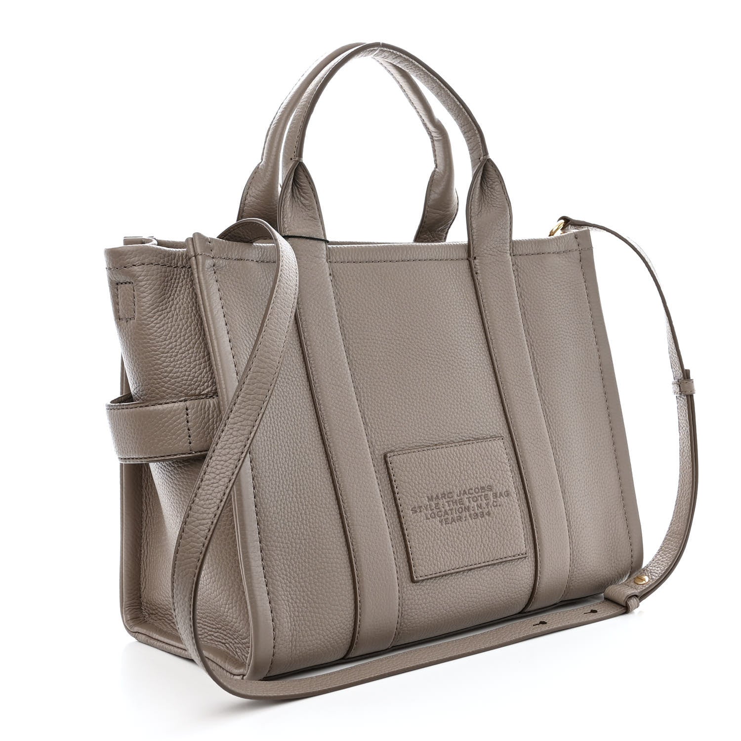 Marc Jacobs Grained Calfskin Medium The Tote Bag Cement 3 of 10
