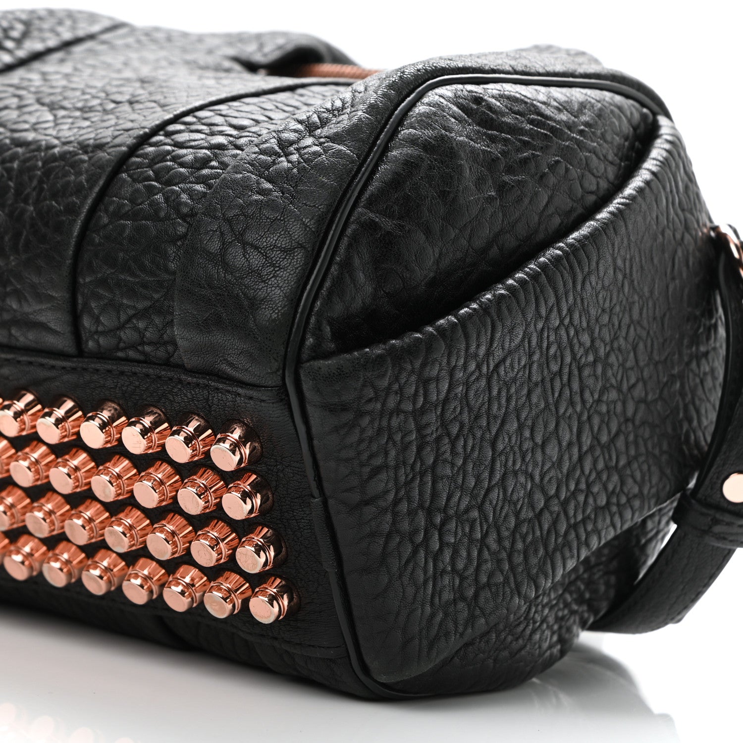 Alexander Wang Pebbled Lambskin Mini Rockie Black Rose Gold Hardware 11 of 12