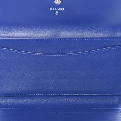 Chanel Lambskin Quilted Cuba Long Flap Wallet Blue Multicolor 5 of 12