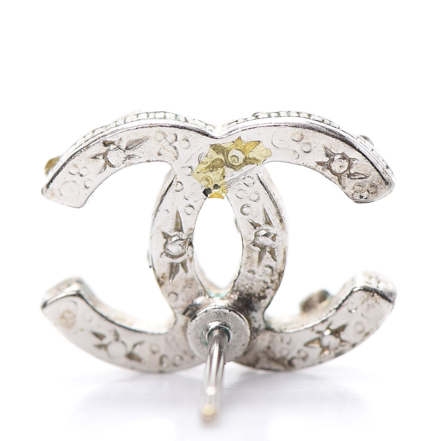 Crystal CC Earrings Silver