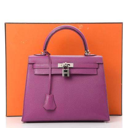 Hermes Chevre Mysore Kelly Sellier 25 Cyclamen 14 of 14