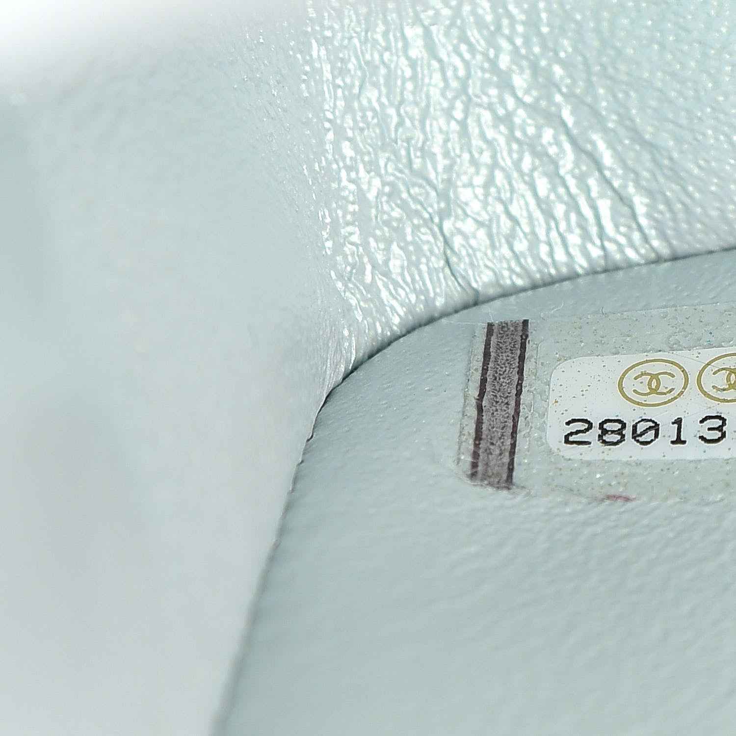 Chanel Iridescent Lambskin Quilted Medium Double Flap Light Blue 7 of 12