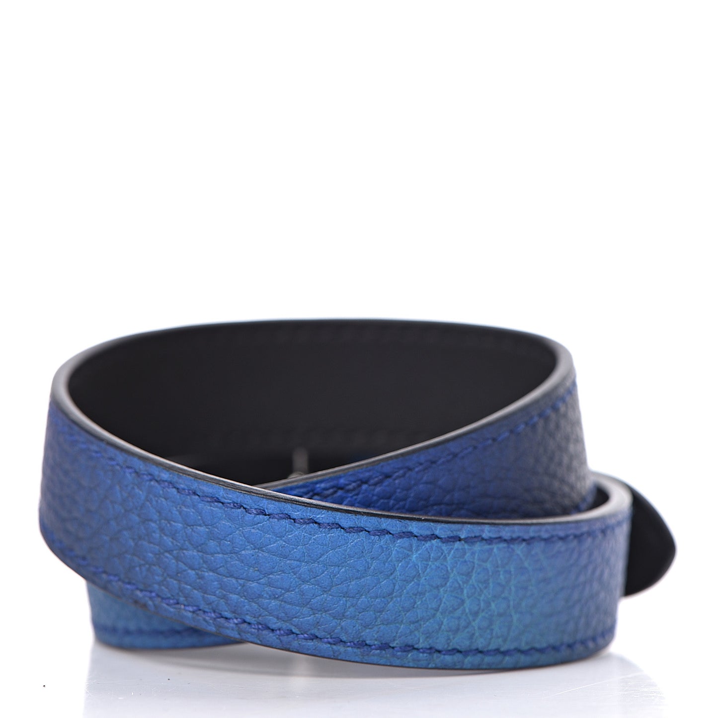 Togo Etriviere Double Tour Bracelet Bleu Nuit Violet