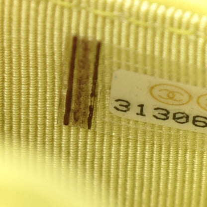 Chanel Lambskin Quilted Flap Card Holder Wallet Yellow 8 of 9