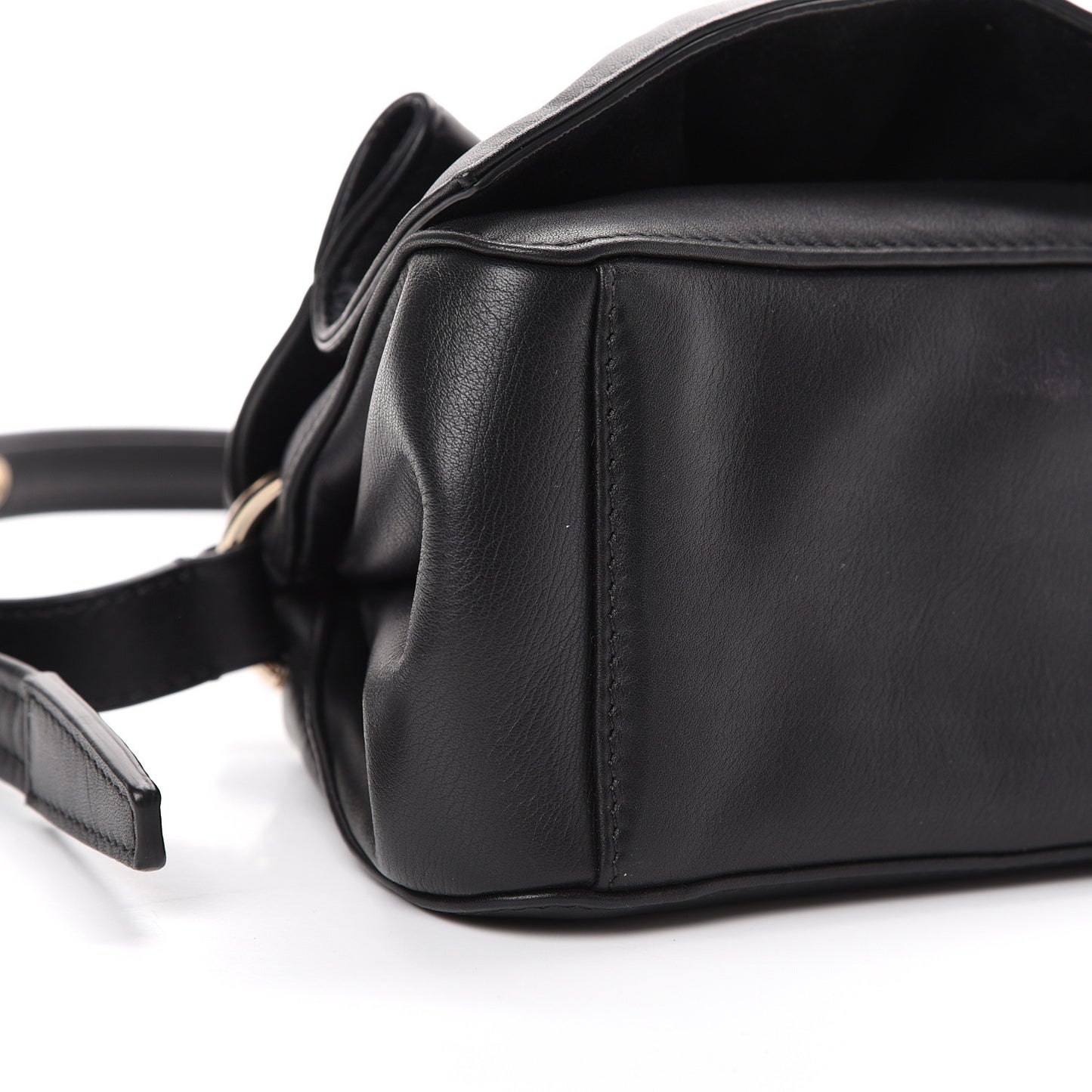 Smooth Calfskin Mini Bloomy Crossbody Bag Black