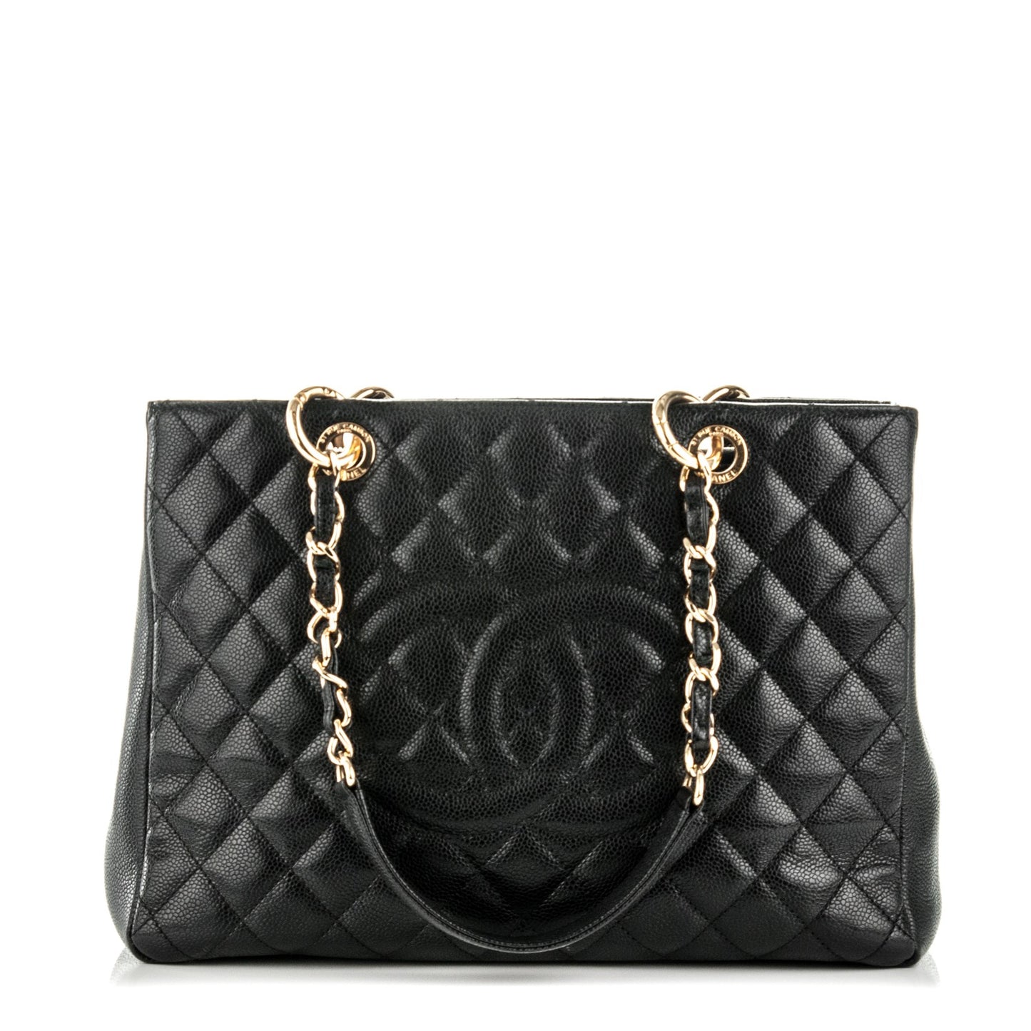 Caviar Quilted Grand Shopping Tote GST Black