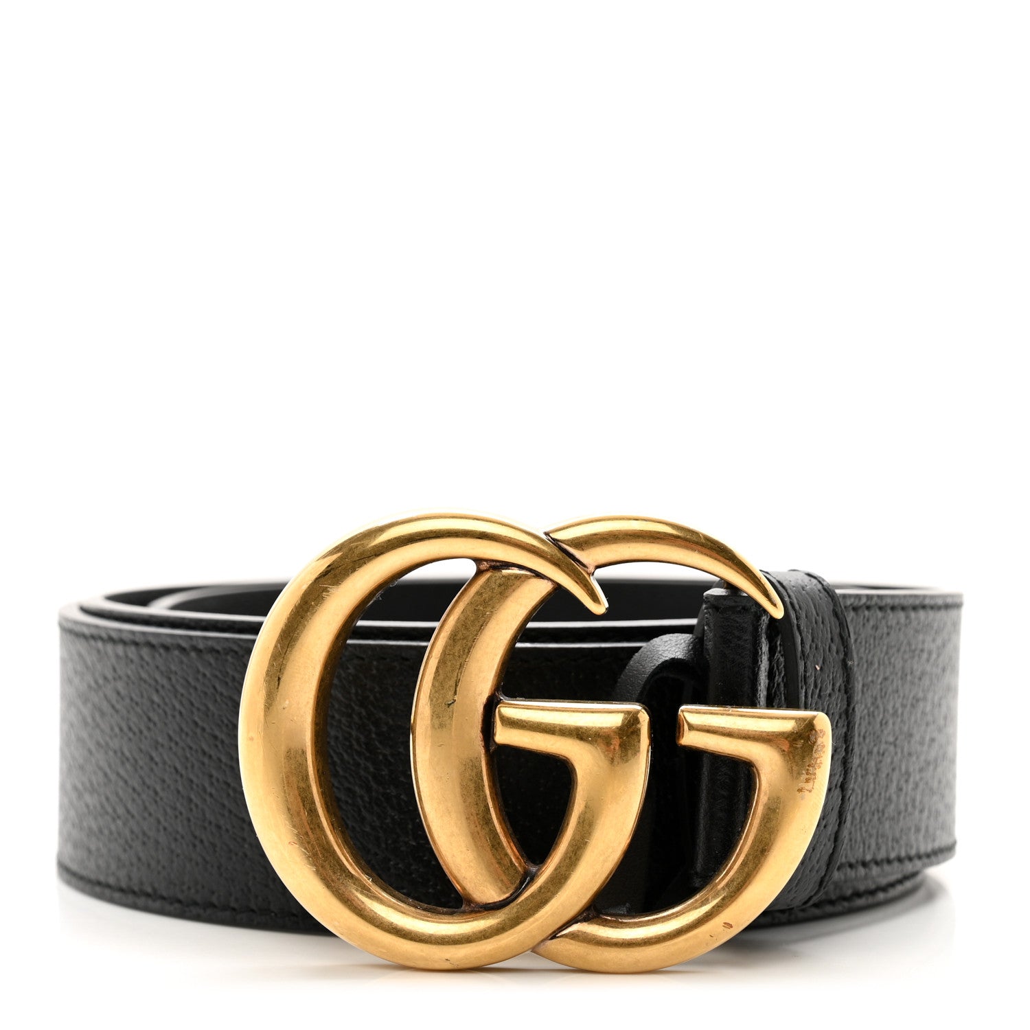 Gucci Textured Calfskin Double G 40mm Belt 95 38 Black 1 of 5