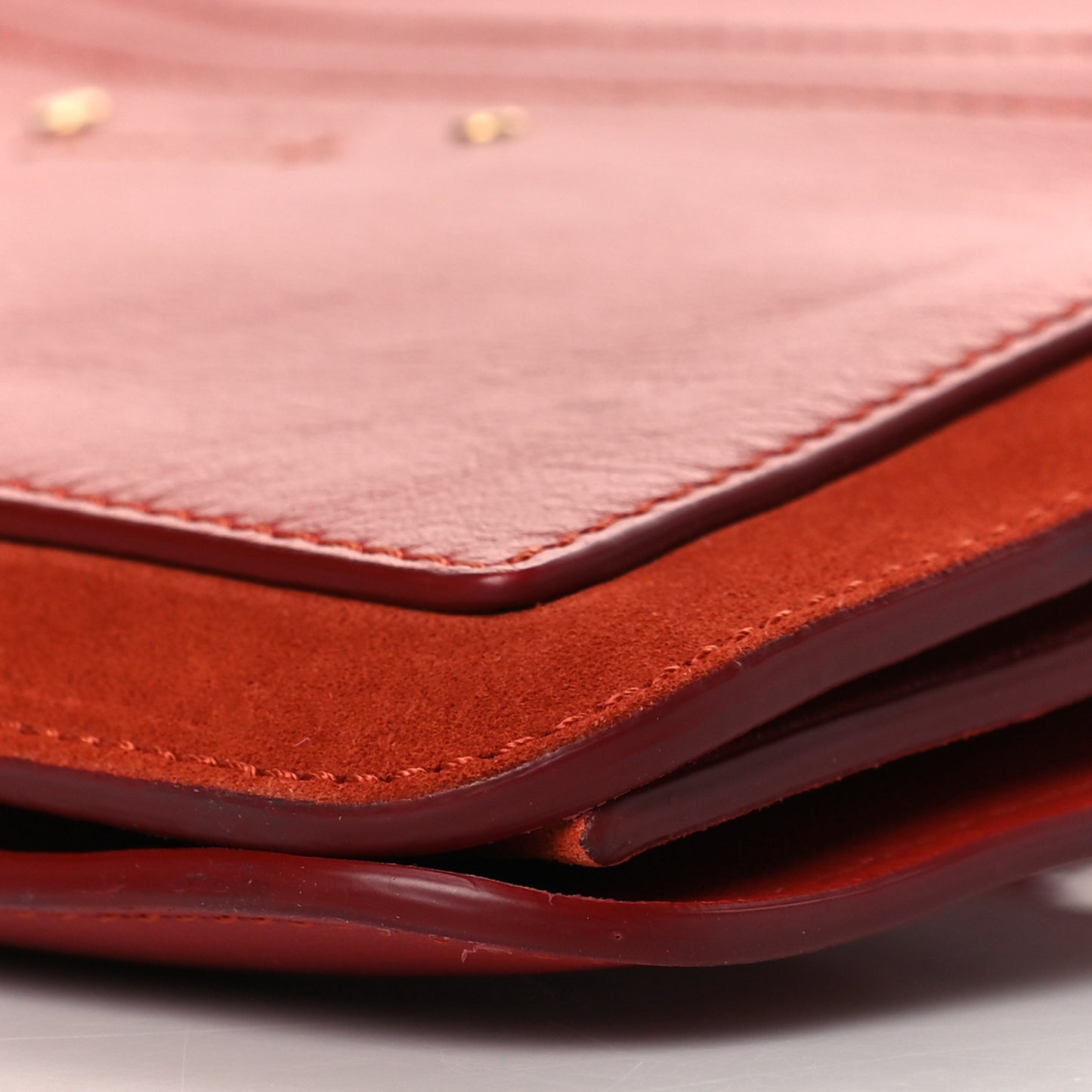 Calfskin Suede Mini Roy Bag Earthy Red