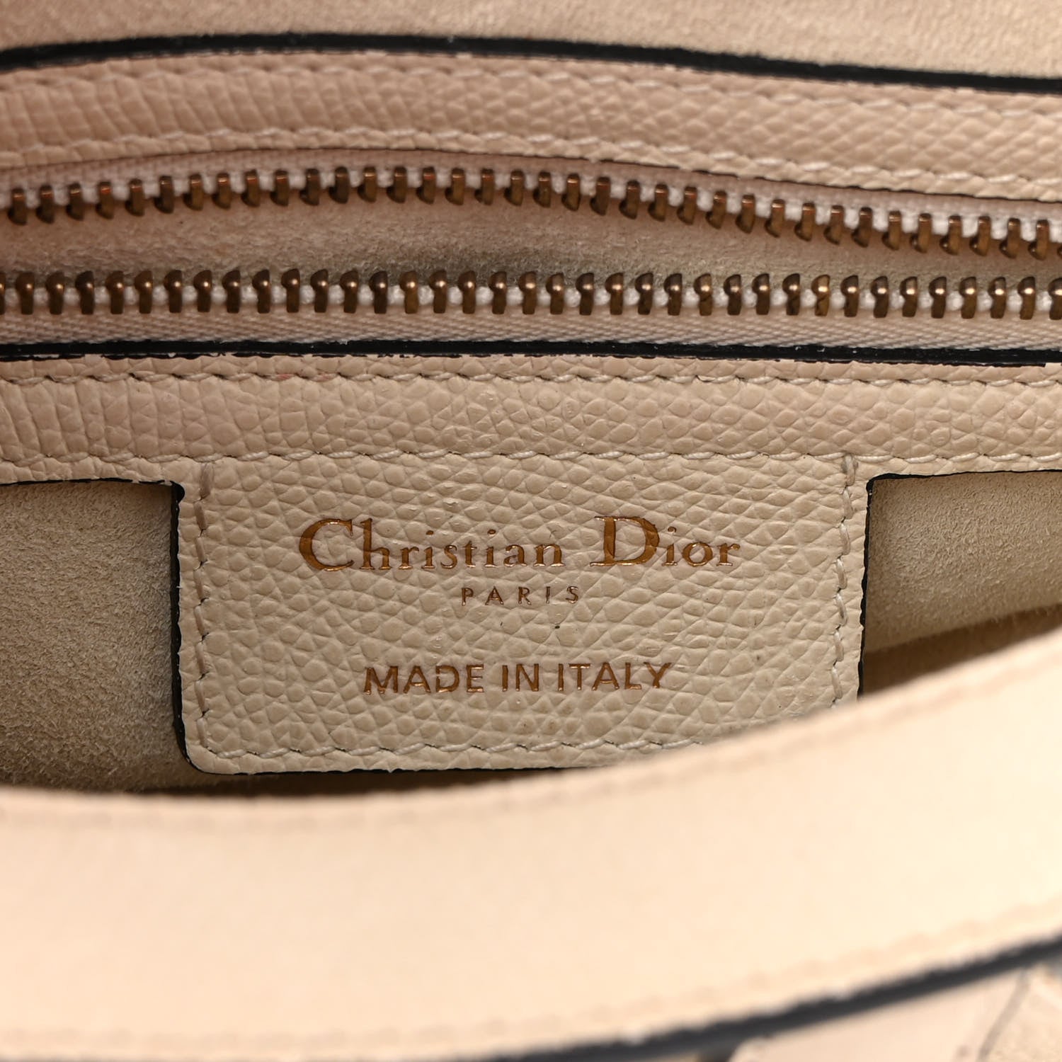 Christian Dior Grained Calfskin Saddle Bag White 5 of 9