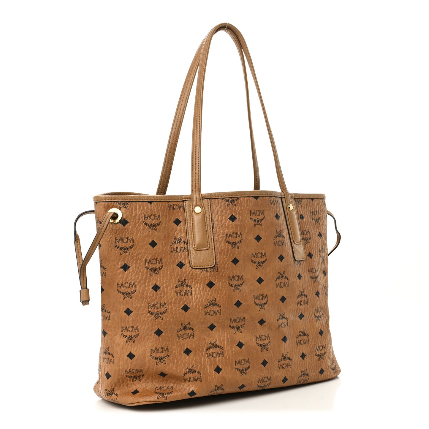 Visetos Medium Liz Reversible Shopper Tote Cognac